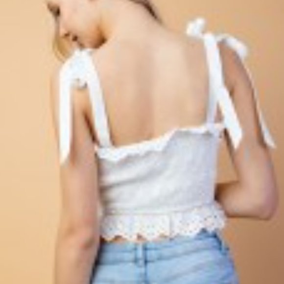 White crop tie top - Picture 3 of 3